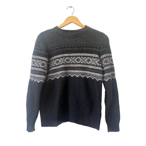 Eddie Bauer Other - Eddie Bauer Mens 100% Lambswool Fair Isle Sweater Size M Crewneck Quiet Luxury